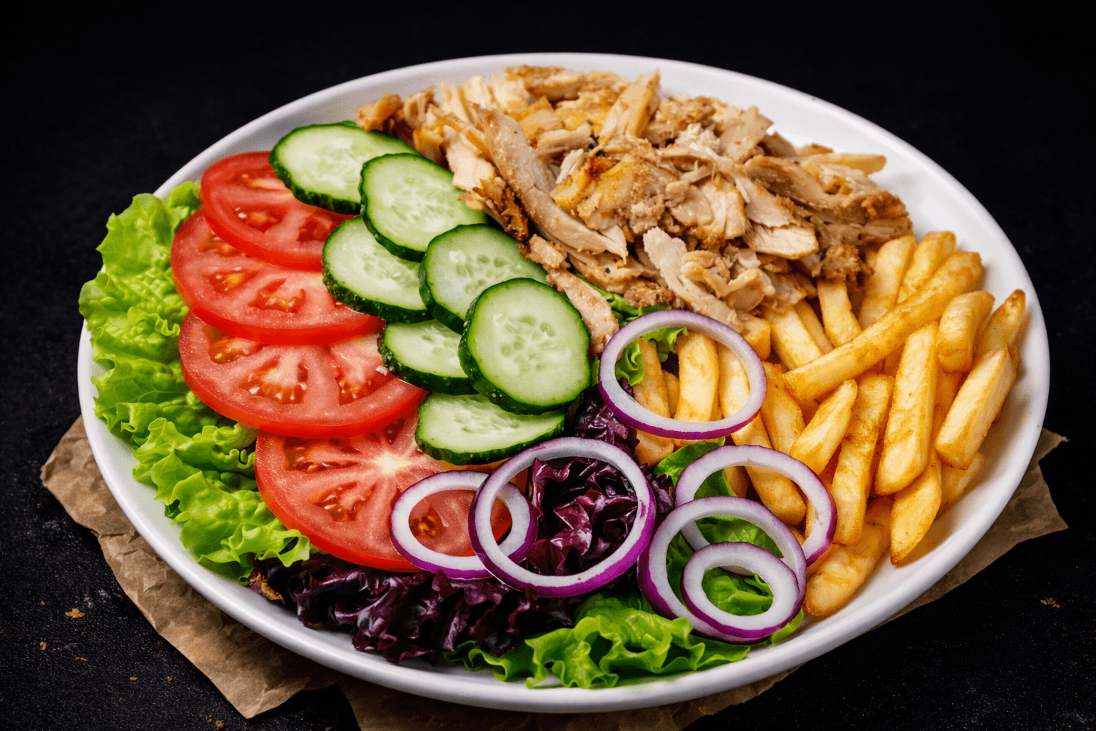 Grillet kylling med tilbehør